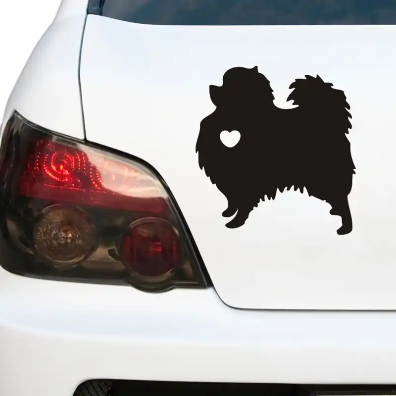 Pomeranian on Board Pom Dog Zwergspitz Sign Decal Car Window Sticker V03