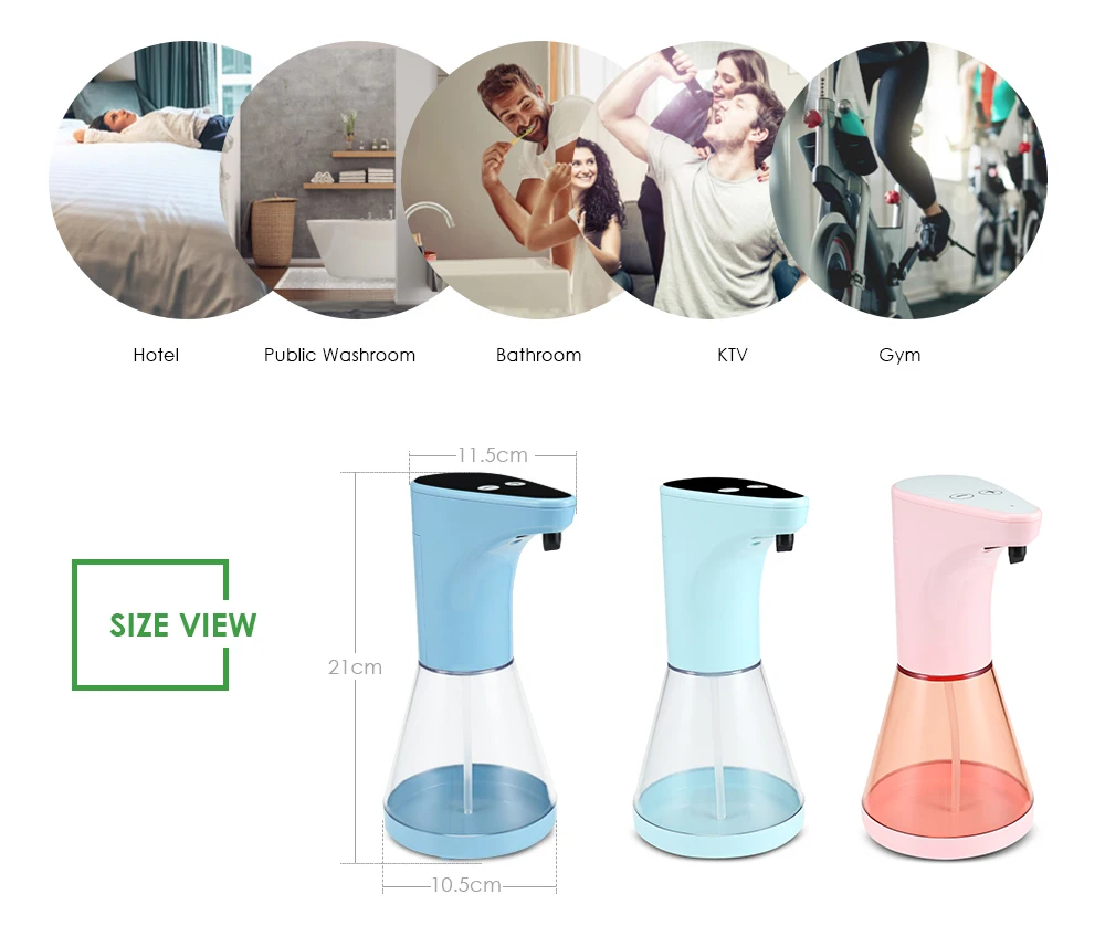 480ml Capacity Automatic Liquid Soap Dispenser Sensor Container Hand Washing Tool Untouchable Portable Soap Dispensers (5)