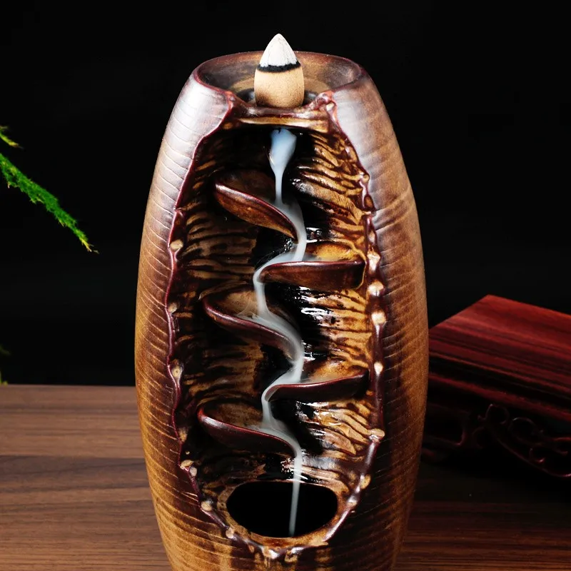 Hot Smoke incense burner new arrival tower incense cone purple ceramic