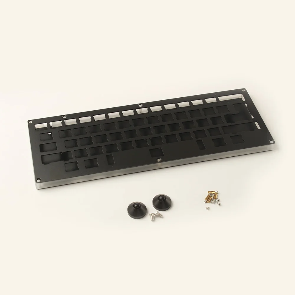 CNC Алюминиевый Чехол стабилизаторы пластины DIY Kit для HHKB раскладка клавиатура MX - Цвет: Black