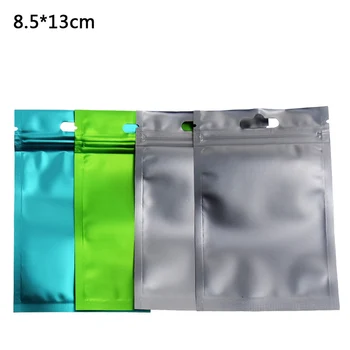 

8.5*13cm 100pcs/lot Matte Front Clear Aluminum Foil Plastic Zip Lock Packing Bag Heat Sealable Mylar Foil Plastic Package Bag