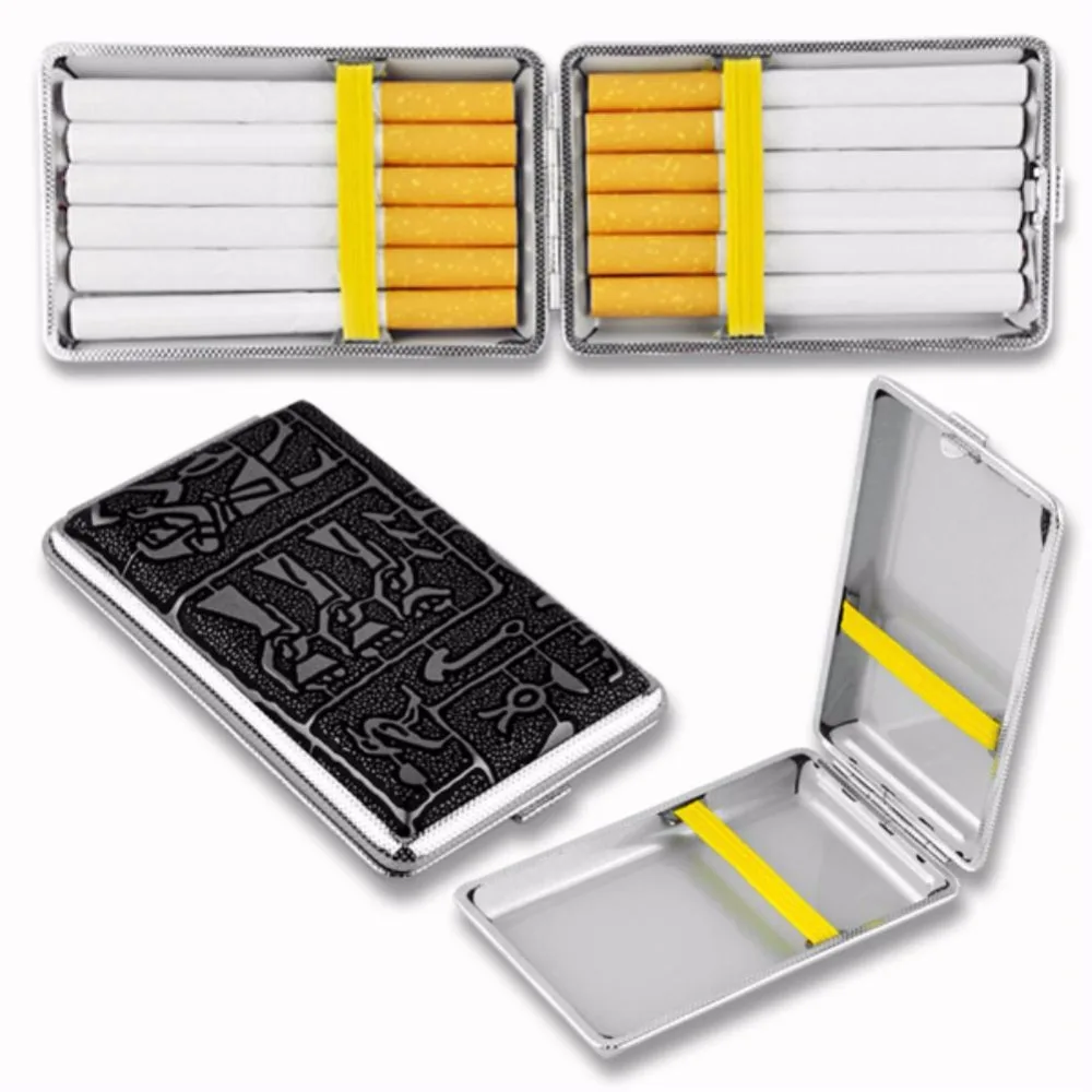 Tobacco Box 12 Leather Cigarette Cases Portable Men's Cigarette Box
