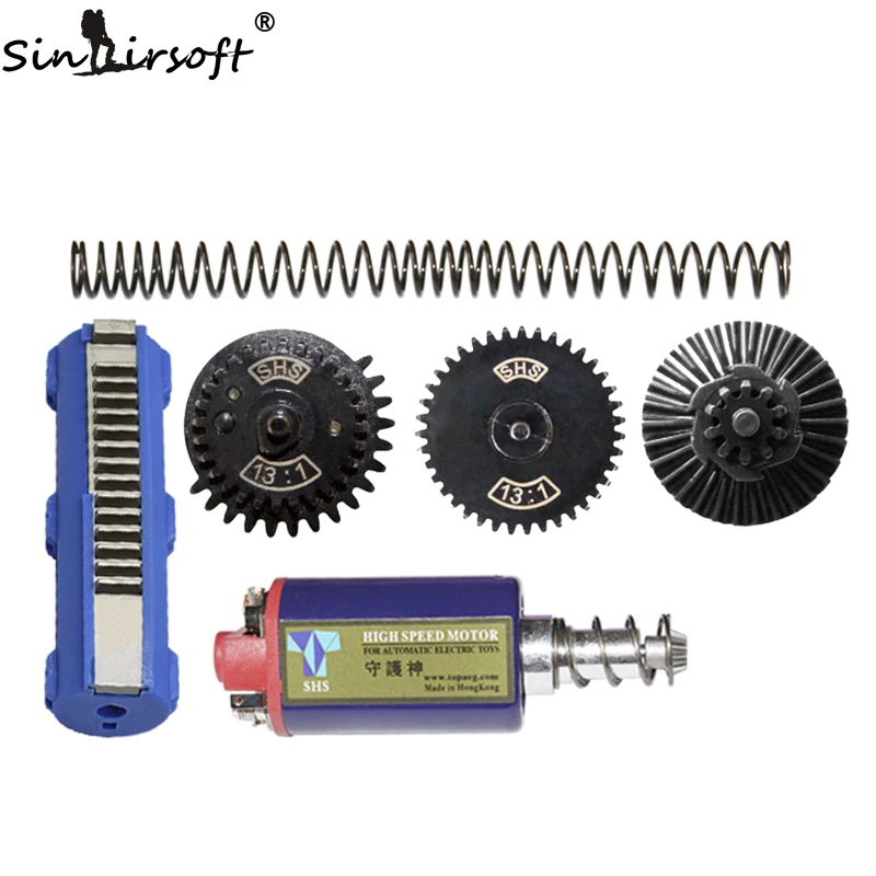 SHS высокоскоростная настройка Комплект W/MOTOR, 13:1 комплект передач, поршень, и M120 пружина