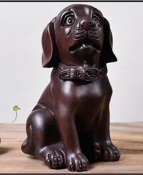 

black sandalwood Ebony carved dog furnishings solid wood prosperous dog Ebony Wood furnishings rosewood Handmade sculpture