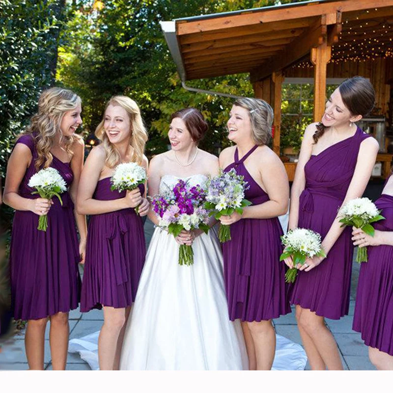 grape bridesmaid dresses