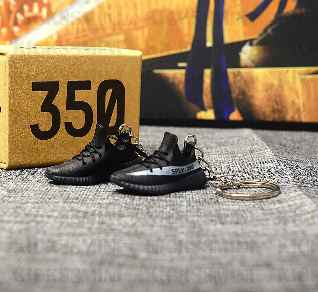 dropshipping top quality 350 cool grey sneaker keychains 1/6 SCALE 3D Mini Shoe Sneaker JORDAN keychain doll accessory