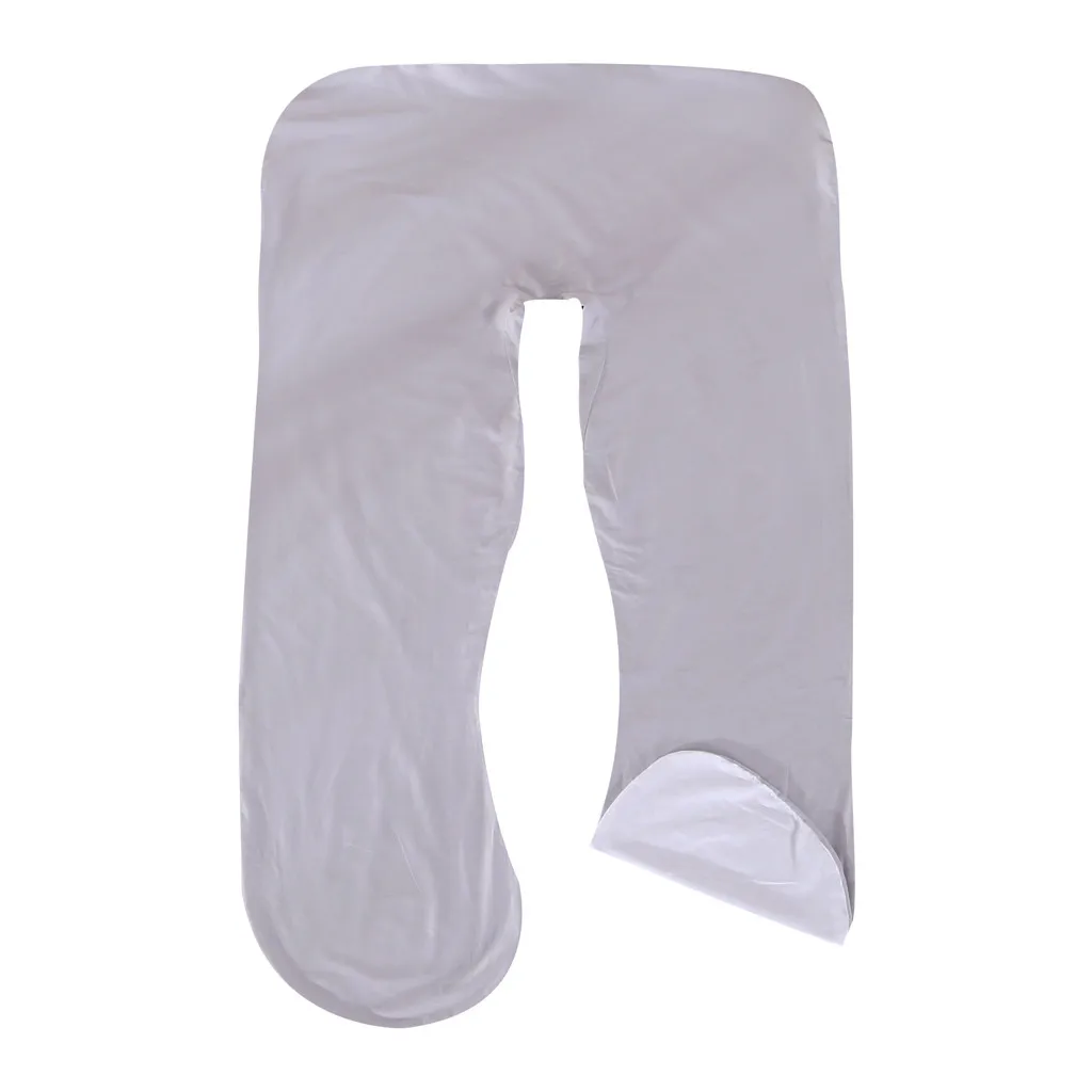Women Maternity Pregnant Solid Sleeping U-Shaped Pillow Abdominal Cushion Multi Function Side Protect Cushion Cover for Pregnant