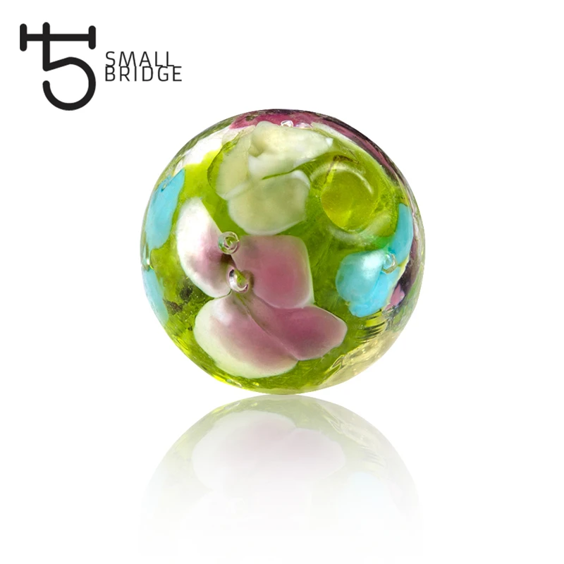 round lampwork beads (10)
