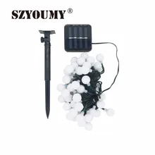 

SZYOUMY Solar Globe 50 LED Ball String Lights Solar Powered Christmas Light Patio Lights Lighting Home Garden Lawn 8 Mode Flash