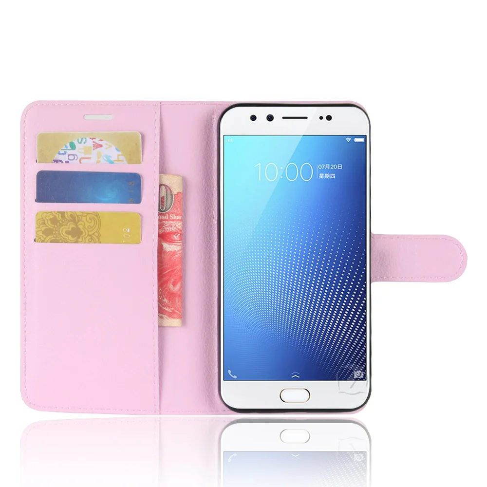 Бренд gligle защитный чехол для Vivo x9s случае Искусственная кожа Бумажник Дело Shell