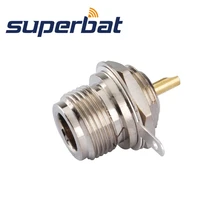 Superbat N Тип Переднее Крепление гнездо перегородка с припоя чашка RF коаксиальный разъем прямой