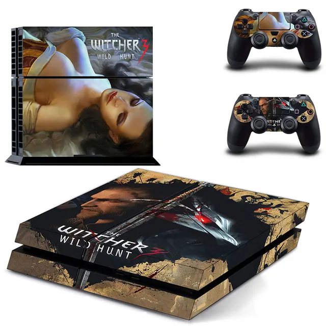 Cheap Witcher 3 Vinyl Skin Sticker Cover for Sony PS4 PlayStation 4 and 2 controller skins