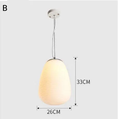 Скандинавские креативные белые стеклянные висячие лампы Foscarini, обряд E27, подвесной светильник для столовой, гостиной, бара, ресторана - Цвет корпуса: B