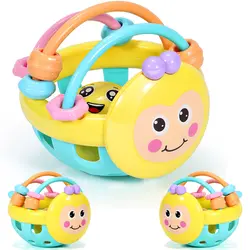 Гантель Милая ручная игра в форме пчелы погремушка игрушка развивающий мяч стук Мягкий прорезыватель малыш подарок интересный ребенок