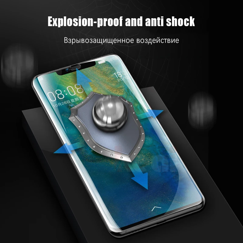 15D полная защитная Гидрогелевая пленка для Huawei P Smart 2019 2018 Защитная экрана P30 Mate 20 Pro