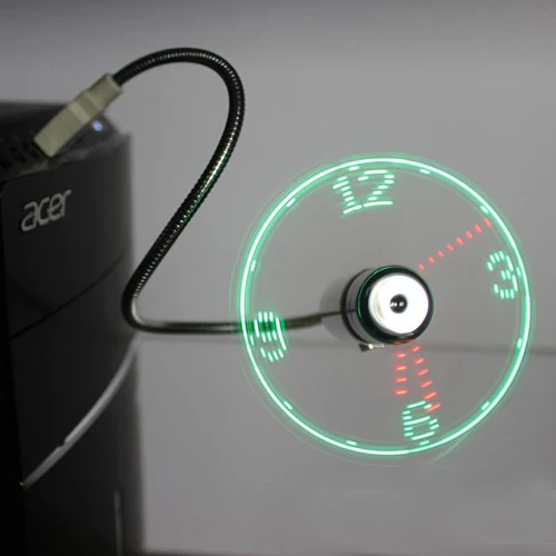 2016 usb вентилятор часы лето новые идеи USB СВЕТОДИОДНЫЙ мини дисплей часов