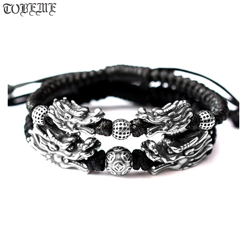 Handmade 999 Silver Dragon Bracelet Pure Power Beads Good Luck | Украшения и аксессуары