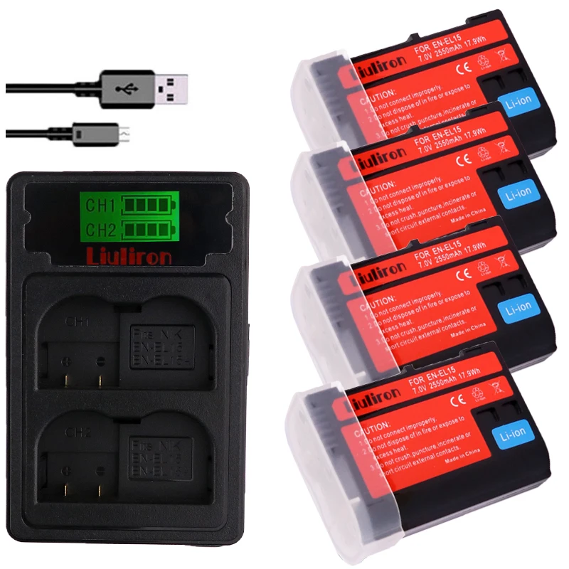 

bateria EN EL15 EN-EL15A ENEL15 EN-EL15 Battery pack for Nikon D500 D600 ,D610 D750 D7000 D7100 D7200 D800 D800E D810 D810A&1 v1