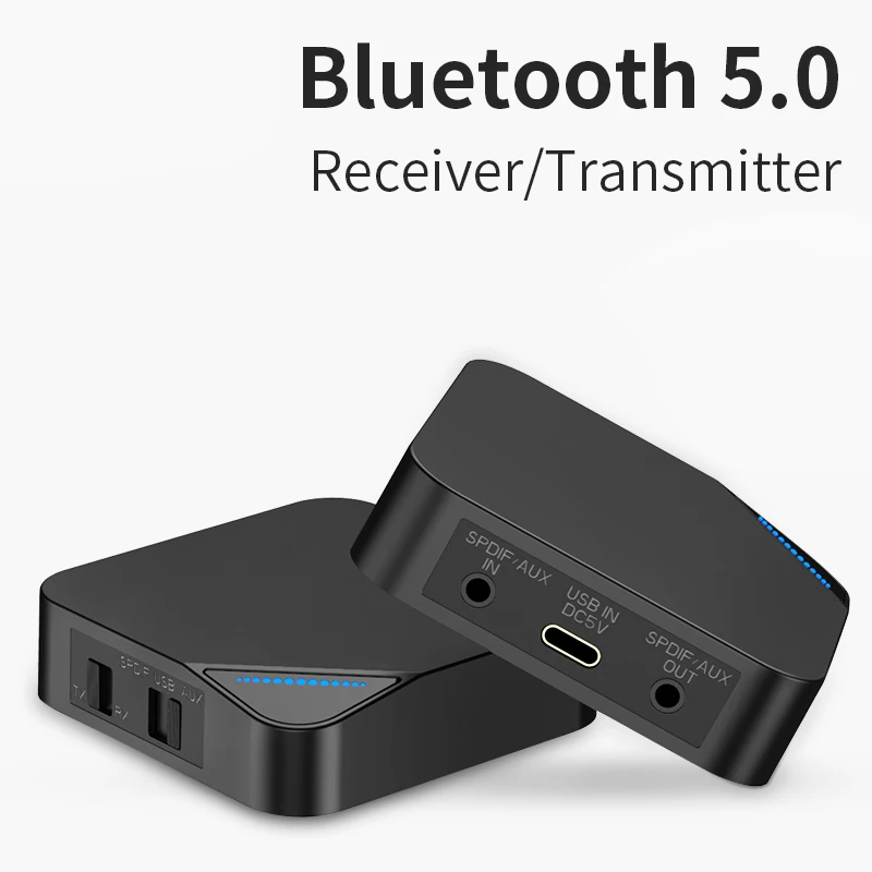 Bluetooth 5.0 Wireless Audio Adapter 2 In 1 Wireless Transmitter Tv Receiver Digital Optical Aux/Spdif/Type-C With Csr8675 Apt
