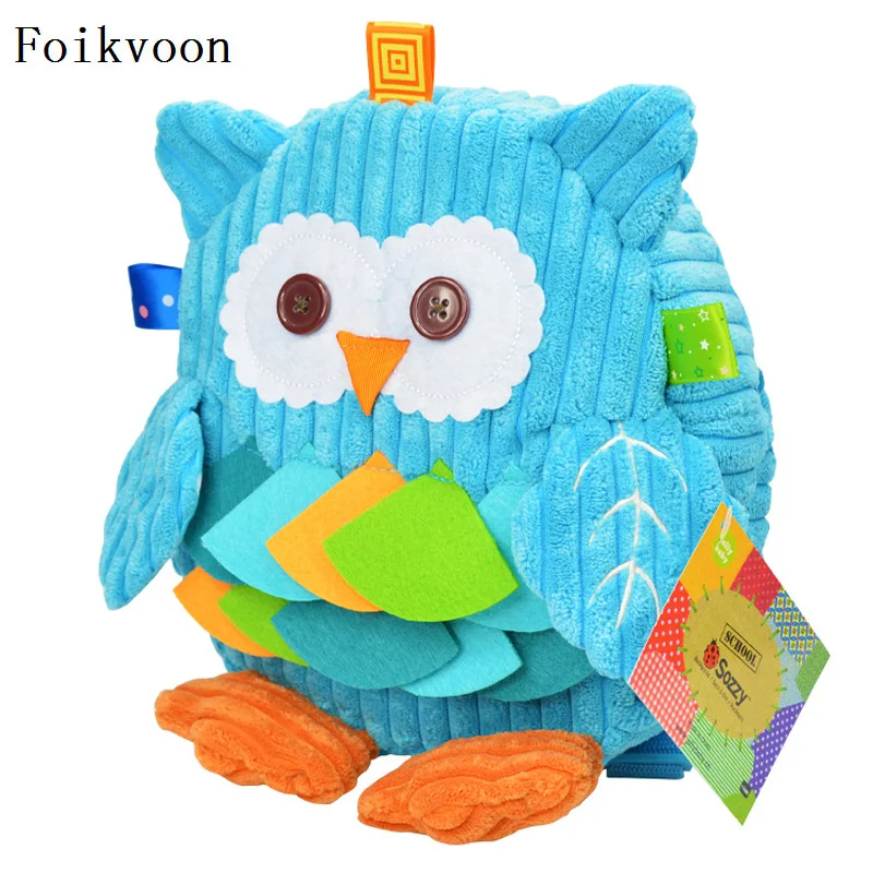 

Foikvoon Corduroy Backpacks Children Cute 3D Animal Plush Backpack Boby School Shoulder Bag For Kindergarten Girl Bag Boy Baby
