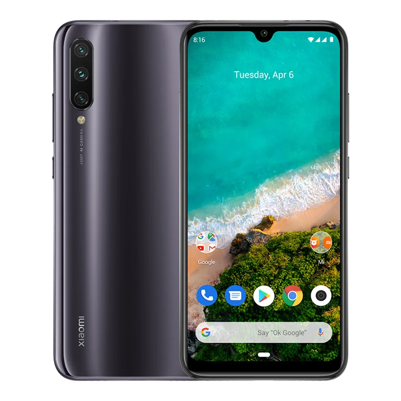 Xiaomi mi A3 mi A3 4 Гб 64 Гб Snapdragon 665 смартфон телефон CC9e CC 9E 48MP камера 32MP фронтальная камера 6,08" экран Android one - Цвет: Black