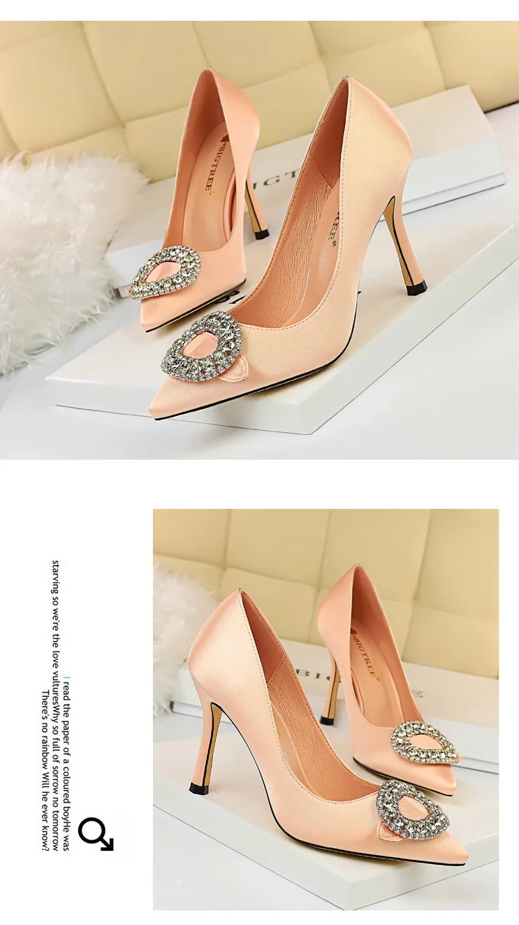 Women Pumps Extrem Sexy High Heels Women Shoes Thin Heels Female Wedding Shoes Ladies Shoes Silk party dress zapatos mujer c622