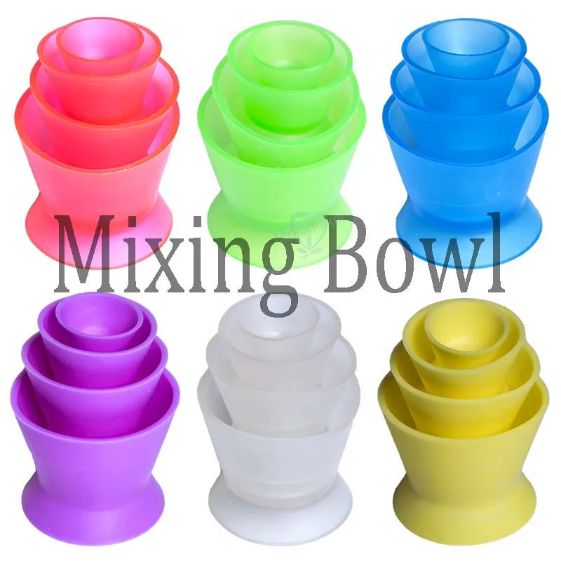 4 pcs New Dental Lab Silicone Mixing Bowl Cup Silicone Mixing Bowl Cup