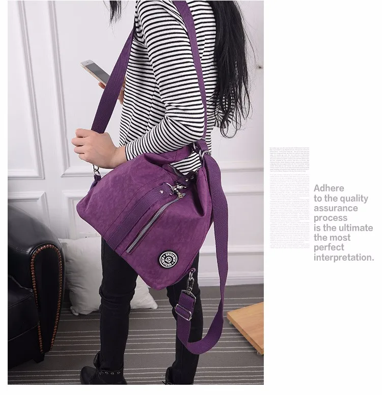 Новинка, модная женская сумка-мессенджер, двойные сумки через плечо, дизайнерские сумки, высокое качество, нейлоновая женская сумка, bolsas sac a основной