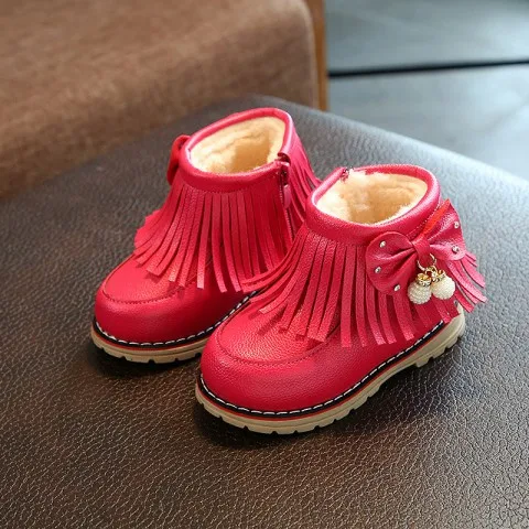 Г. Зимние модные ботинки для маленьких девочек теплые зимние ботинки из плюша нескользящая Мягкая Обувь для принцессы с бантом, спортивная обувь для новорожденных - Цвет: Небесно-голубой