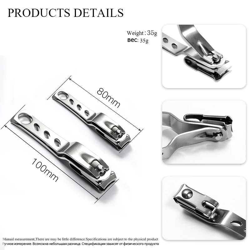 

T-TIAO CLUB 1pc Professional Stainless Steel Nail Clipper Rotary Cuticle Nail Clipper Fingernail Toenail Cutter Trimmer