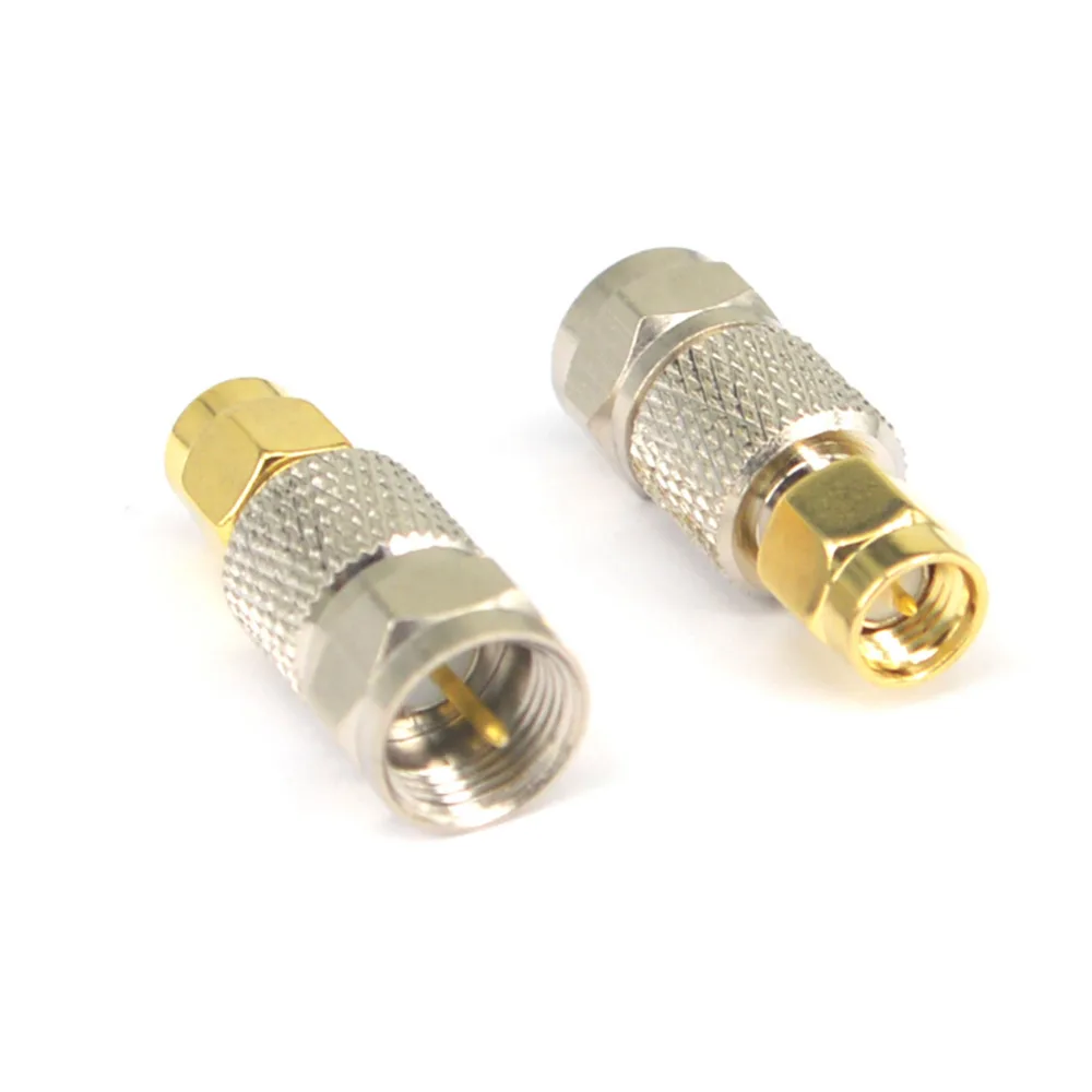 

100 Pieces RF Coaxial adapter SMA to F adapter SMA male goldplated to F male straight connector
