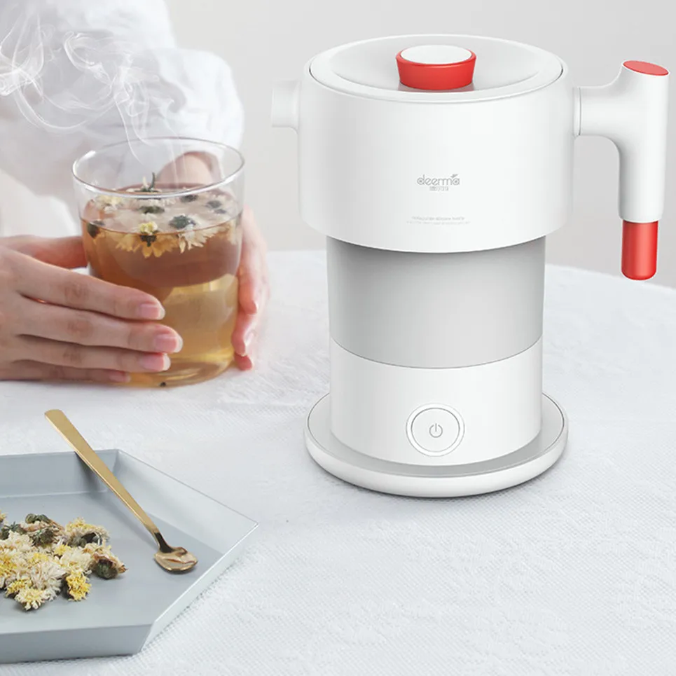 Xiaomi Deerma 0.6l складной портативный Электрический чайник для воды ручная