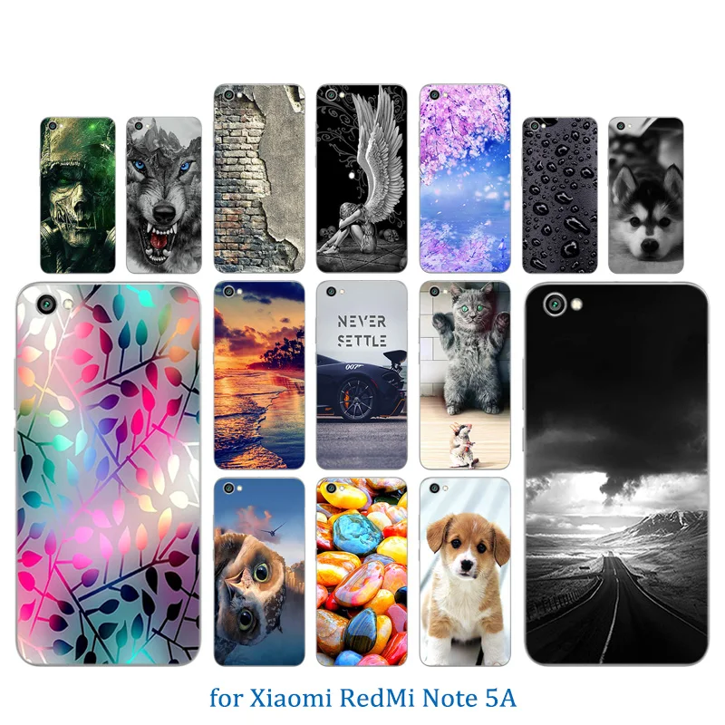 for Xiaomi RedMi Note 5A Back Cover Design 5.5 inch Ultrathin Phone Case 5 A Coque Soft TPU Silicone Clear Funda |