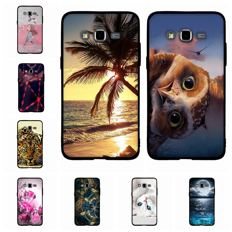 Luxury For Coque Samsung Galaxy Grand Prime Cases G530 G530H G531 G531H G530F SM-G531F 3D Painted Soft Silicon Phone Cover Case
