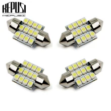 Buy 4X LED Car Light festoon Dome 3528smd C5W 31mm Car Auto Reading light Map light License Plate lamp trunk light bulb Car Styling Free Shipping
