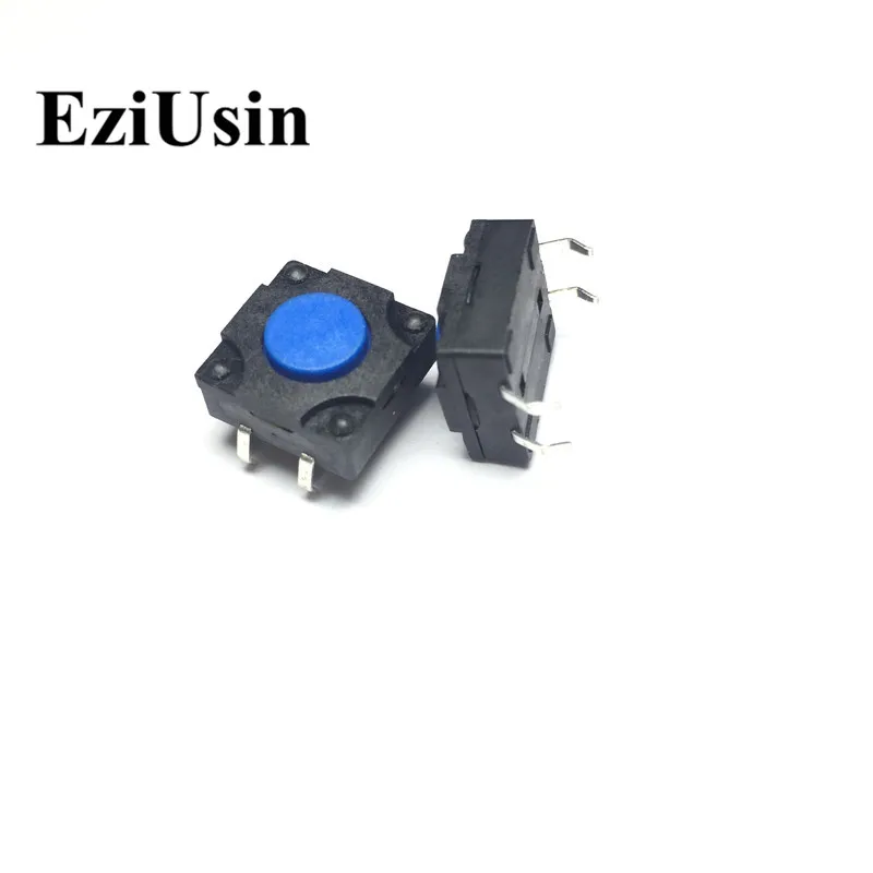 Eziusin 12*12*6 Водонепроницаемый 4 Шпильки DIP Средства ухода за кожей стоп interrupteur pcb клавиатуры сенсорный Микро-переключатель мини Button Blue ключи DIY