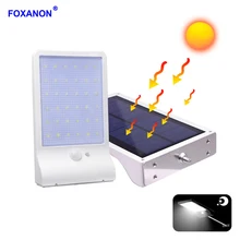 Foxanon 36 светодиодный s светодиодный движения PIR Солнечный свет Сенсор лампы сад Безопасность лампы Открытый Уличный Водонепроницаемый Настенные светильники двор путь домой