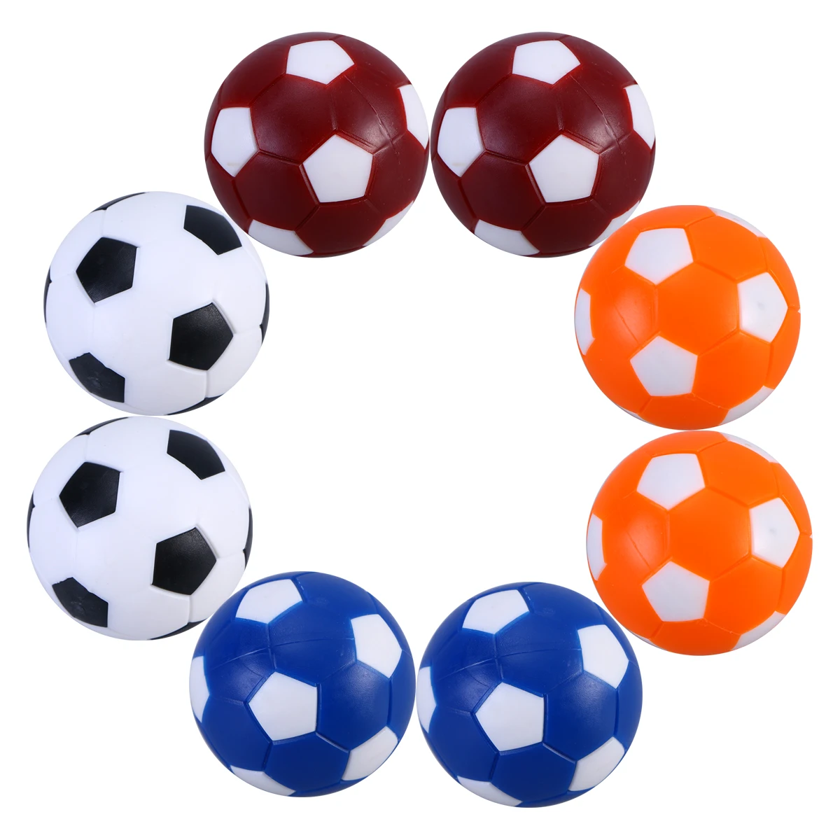 

8PCS Mini Colorful Table Soccer Footballs Replacement Balls Tabletop Game Ball 36mm