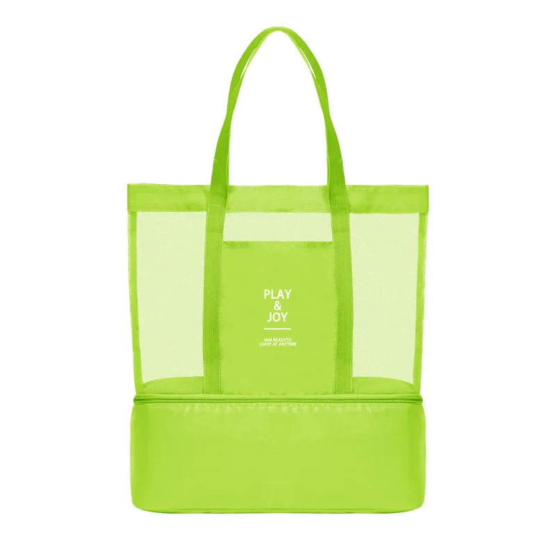 

Portable Picnic Insulation bag Double-layer Large Capacity Bag Sports Grid Storage Bag