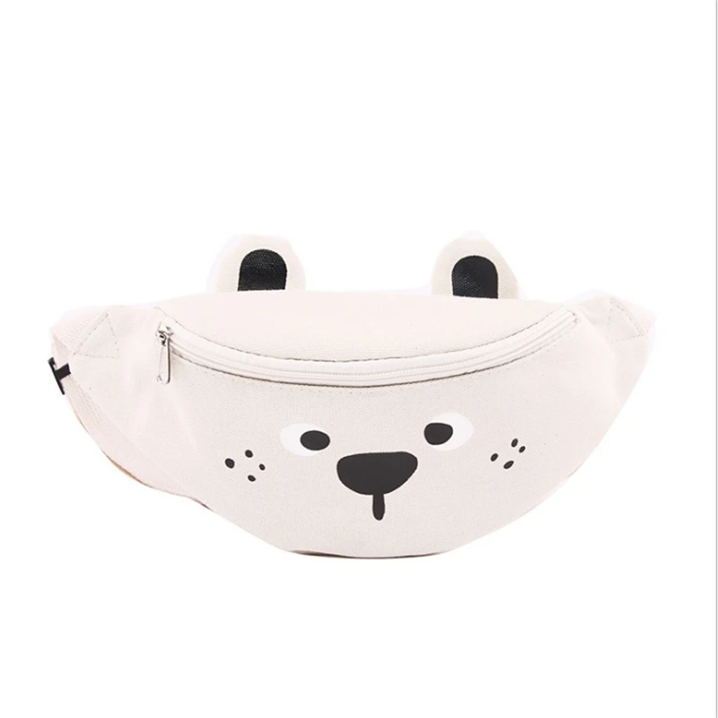 

Women's Canvas Pocket Cartoon Bear Handbags Ladies Crossbody Bags For Women Waist Pack Student Print Small Package Mini Pouch