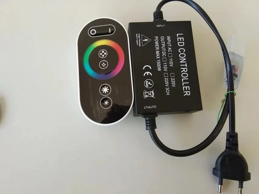 Контроллер RGB высокого напряжения 110 В 220 1500 Вт 10 шт. сенсорный пульт