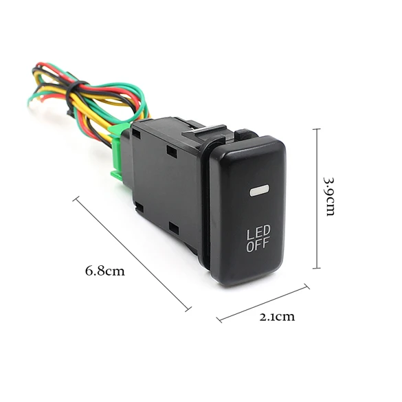 12 V/24 V 4 провода бар кулисный переключатель синий светодиодный туман светильник автомобиль ВКЛ/ВЫКЛ переключатель блокировки для TOYOTA для Toyota Vans высокое качество