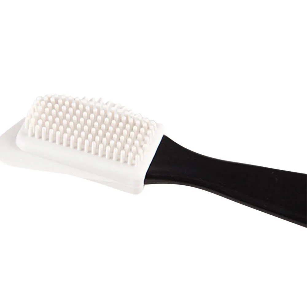 1Pcs Durable Black 3 Side set Cleaning Brush For Suede Nubuck Boot Shoes S Shape Shoe Cleaner Cleaning Brush 17