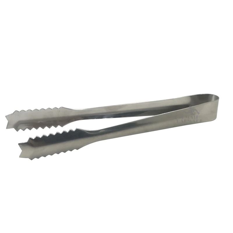 17.8cm Ice tong Bbq Stainless Steel Barbecue BBQ Clip Bread Food Ice Clamp Tongs Bar Kitchen Accessories