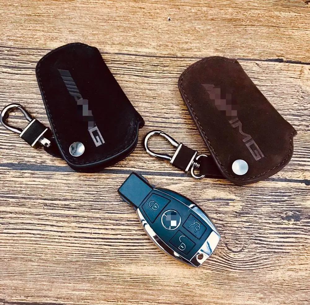 

Car accessories car smart Key Case/bag for MERCEDES BENZ C180L 200L GLC260 AMG GLK GLA CLS leather car key shell key chain