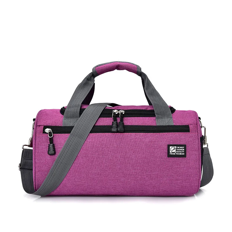 Men Travel Duffle Solid Crossbody Luggage Bag Unisex Portable Nylon Handbags Large Multifunctional Shoulder Bag For Male XA268WC - Цвет: Pink