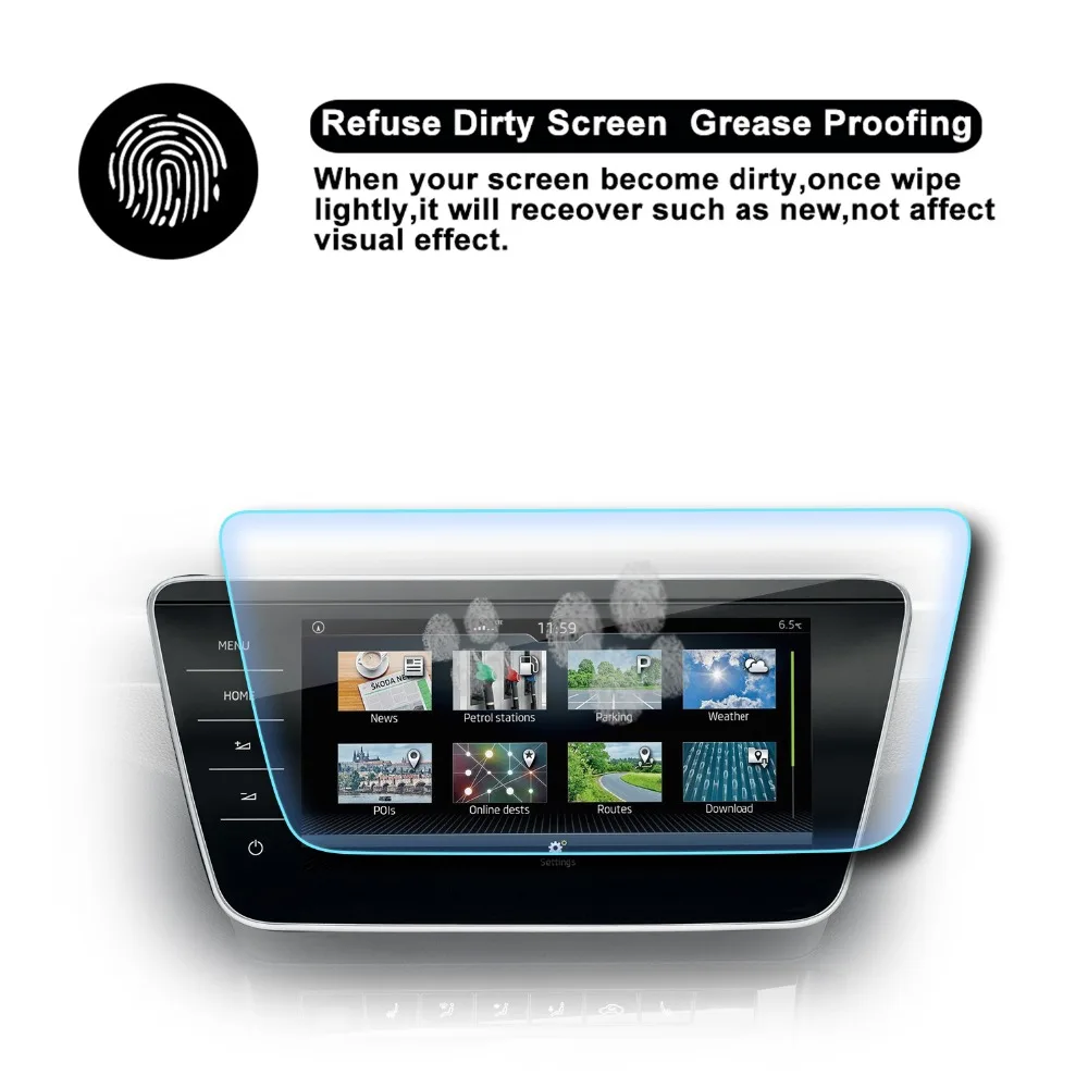 RUIYA 9H защита экрана из закаленного стекла для Skoda superb коммерческий стиль Коламбус 9,2 дюймов автомобильный навигационный сенсорный экран