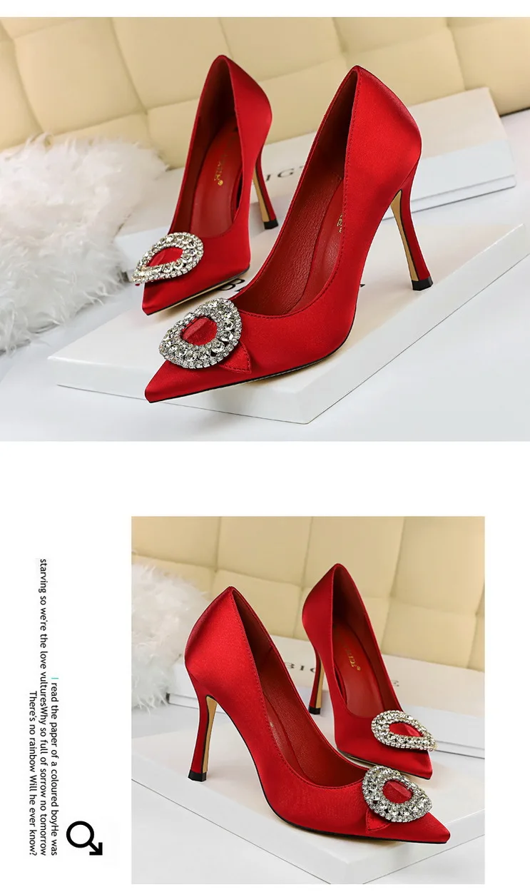 Women Pumps Extrem Sexy High Heels Women Shoes Thin Heels Female Wedding Shoes Ladies Shoes Silk party dress zapatos mujer c622