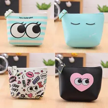 Women Girls MINI Cute CARTOON PRINT Fashion Coin Purse Wallet Bag Change Pouch Key Holder N