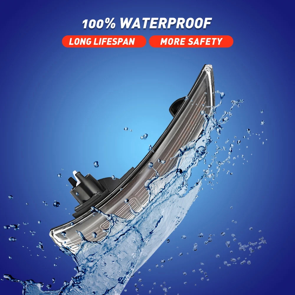 Najtaniej 2pc dynamiczne światło kierunkowskazu LED boczne lustro migacz światła samochodu sekwencyjne lustro włącz światła LED lampy samochodowe dla Ford Focus 08 16